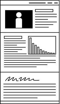 Monochrome Website screen for smartphone Stock Illustration
