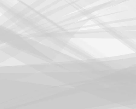 Monochrome white abstract vector background, gray transparent wave lines shapes Stock Illustration