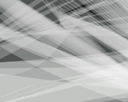 Monochrome white abstract vector background, gray transparent wave lines shapes Stock Illustration