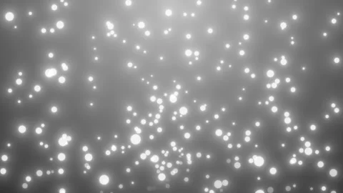 Monochrome White Particles Falling Against Bright Gray Gradient Stock Footage 322099339