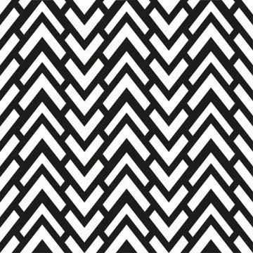 Monochrome zigzag seamless pattern Stock Illustration