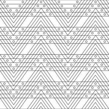 Monochrome zigzag seamless pattern Illustrazione stock