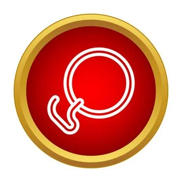 Monocle vision icon on round red button Stock Illustration
