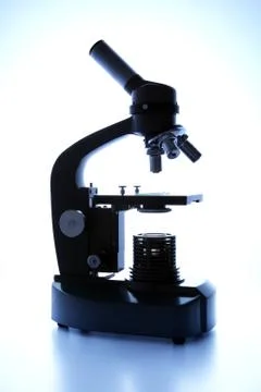 Monocular microscope with its own light source Stock Photos