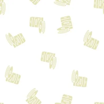 Monofilament line glyph seamless pattern Illustrazione stock