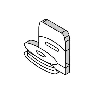 Monofilament line isometric icon vector illustration Stock Illustration
