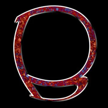 Monogram B coloured spangle Stock Illustration