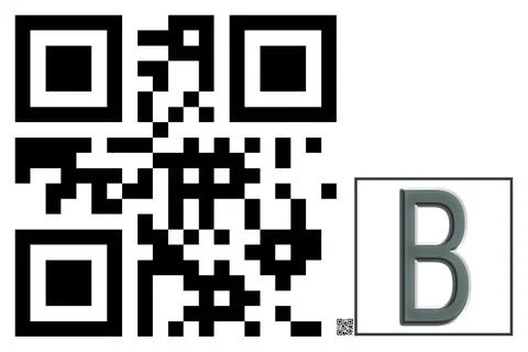 Monogram B QR code Stock-Illustration