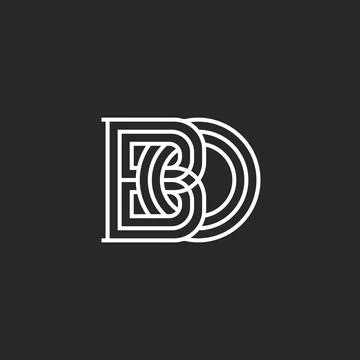 Monogram BO or OB initials logo creative design in medieval style, overlappin Stock Illustration