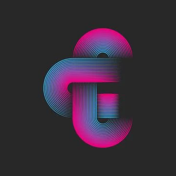 Monogram CC letters Interlacing logo, combination two letters C initials, l.. Stock Illustration