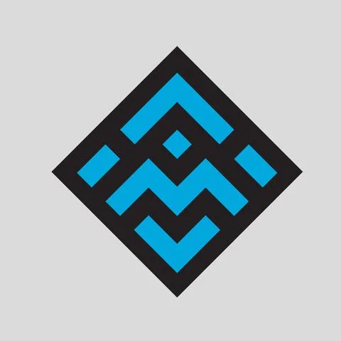 Monogram crypto symbol logo vector icon Stock Illustration