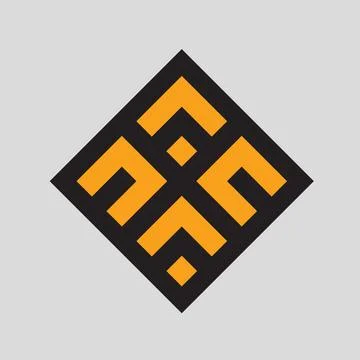 Monogram crypto symbol logo vector icon Stock Illustration