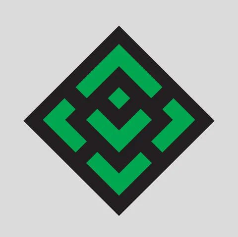 Monogram crypto symbol logo vector icon Stock Illustration