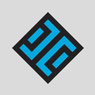 Monogram crypto symbol logo vector icon Stock Illustration