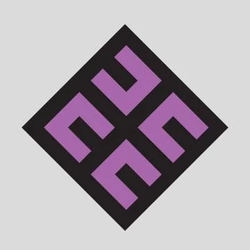 Monogram crypto symbol logo vector icon Stock Illustration