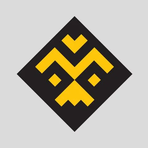 Monogram crypto symbol logo vector icon Stock Illustration