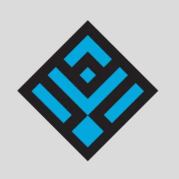 Monogram crypto symbol logo vector icon 스톡 일러스트