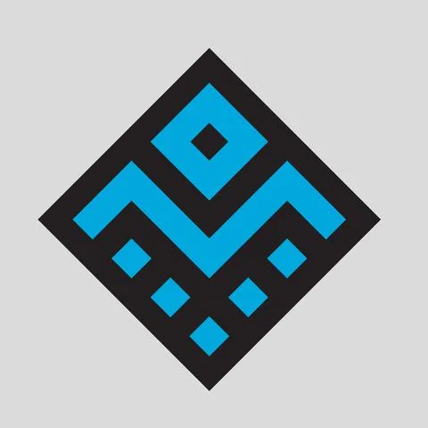 Monogram crypto symbol logo vector icon Stock Illustration