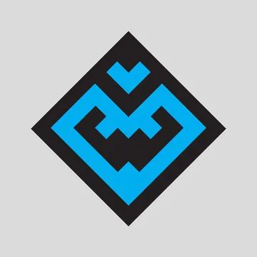 Monogram crypto symbol logo vector icon Stock Illustration