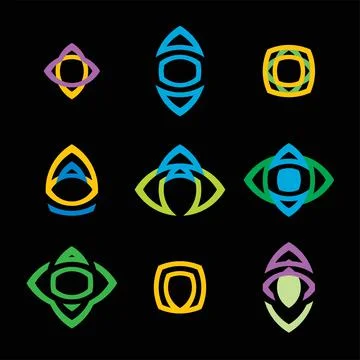 Monogram crypto symbol logo vector icon Illustrazione stock