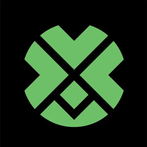 Monogram crypto symbol logo vector icon Stock Illustration