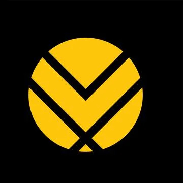 Monogram crypto symbol logo vector icon Stock Illustration