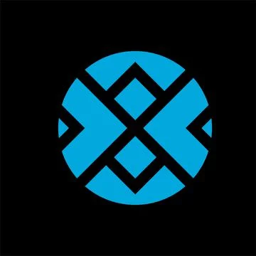 Monogram crypto symbol logo vector icon Stock Illustration