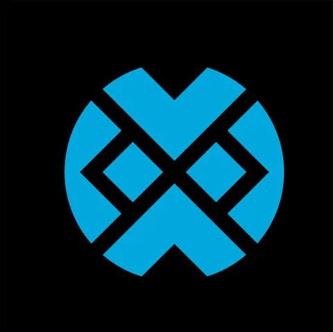 Monogram crypto symbol logo vector icon Illustrazione stock