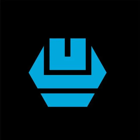 Monogram crypto symbol logo vector icon Stock Illustration