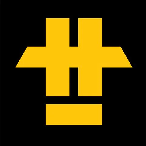 Monogram crypto symbol logo vector icon Illustrazione stock