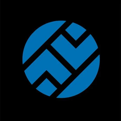 Monogram crypto symbol logo vector icon Illustrazione stock