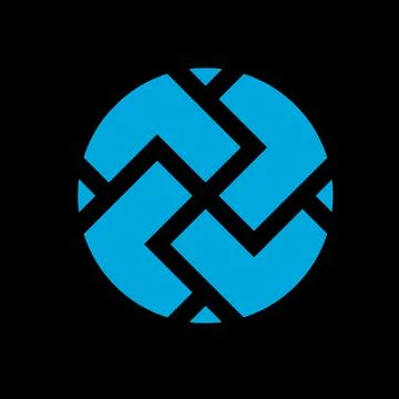 Monogram crypto symbol logo vector icon Stock Illustration