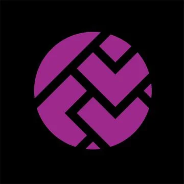 Monogram crypto symbol logo vector icon Stock Illustration