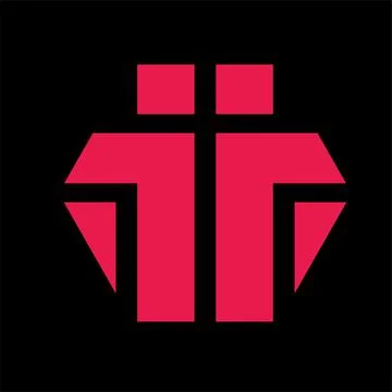 Monogram crypto symbol logo vector icon Stock Illustration