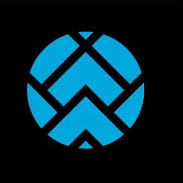 Monogram crypto symbol logo vector icon Stock Illustration