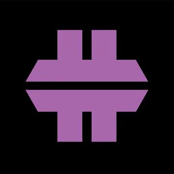 Monogram crypto symbol logo vector icon Stock Illustration