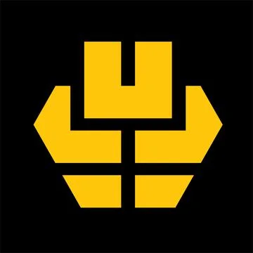 Monogram crypto symbol logo vector icon Stock Illustration