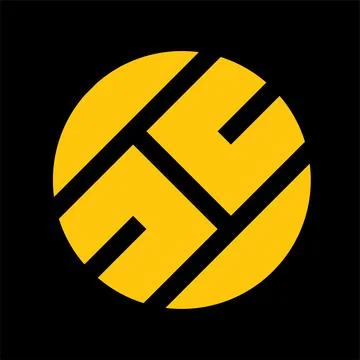 Monogram crypto symbol logo vector icon Illustrazione stock