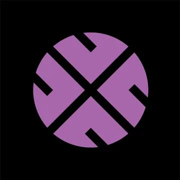 Monogram crypto symbol logo vector icon Illustrazione stock