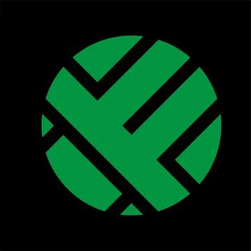 Monogram crypto symbol logo vector icon Illustrazione stock