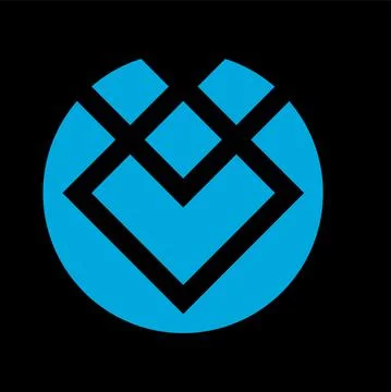 Monogram crypto symbol logo vector icon Illustrazione stock