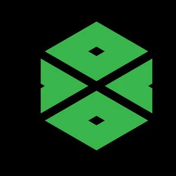 Monogram crypto symbol logo vector icon Stock Illustration