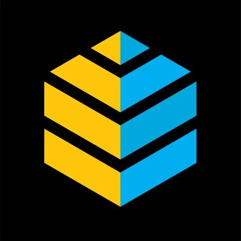 Monogram crypto symbol logo vector icon Stock Illustration