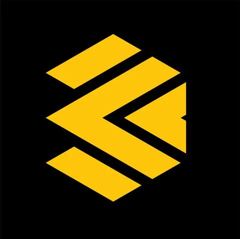 Monogram crypto symbol logo vector icon Stock Illustration