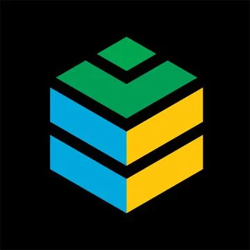 Monogram crypto symbol logo vector icon Stock Illustration