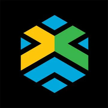 Monogram crypto symbol logo vector icon Stock Illustration