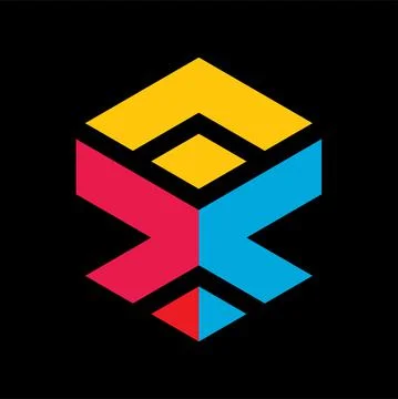 Monogram crypto symbol logo vector icon Stock Illustration