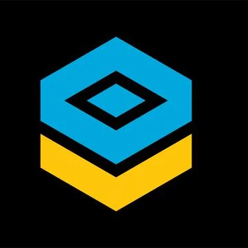 Monogram crypto symbol logo vector icon Stock Illustration