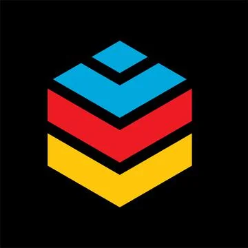 Monogram crypto symbol logo vector icon Stock Illustration