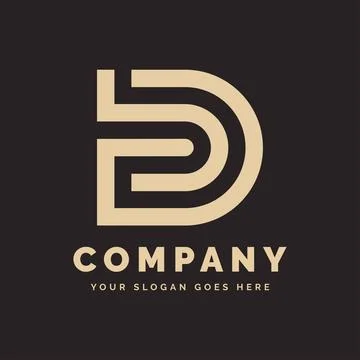 Monogram D letter logo template Stock Illustration
